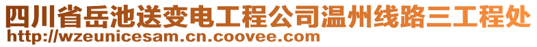 四川省岳池送變電工程公司溫州線路三工程處