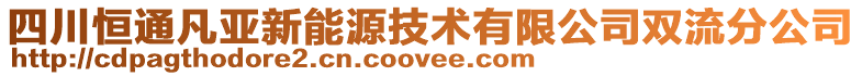 四川恒通凡亞新能源技術(shù)有限公司雙流分公司