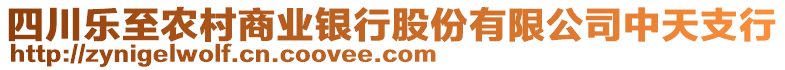 四川樂至農(nóng)村商業(yè)銀行股份有限公司中天支行