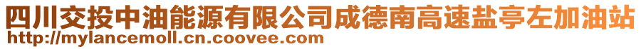 四川交投中油能源有限公司成德南高速鹽亭左加油站