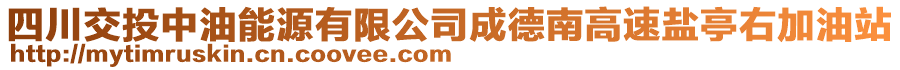 四川交投中油能源有限公司成德南高速鹽亭右加油站