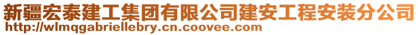 新疆宏泰建工集團有限公司建安工程安裝分公司