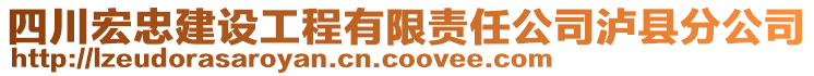 四川宏忠建設工程有限責任公司瀘縣分公司