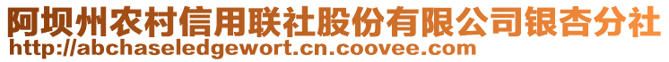 阿壩州農(nóng)村信用聯(lián)社股份有限公司銀杏分社