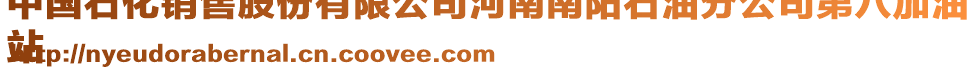 中國石化銷售股份有限公司河南南陽石油分公司第八加油
站