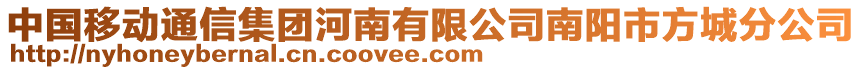 中國移動通信集團河南有限公司南陽市方城分公司