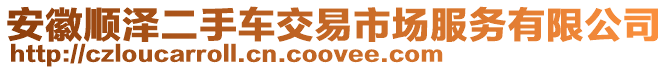 安徽順澤二手車交易市場服務有限公司