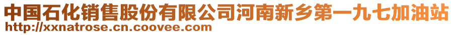 中國石化銷售股份有限公司河南新鄉(xiāng)第一九七加油站