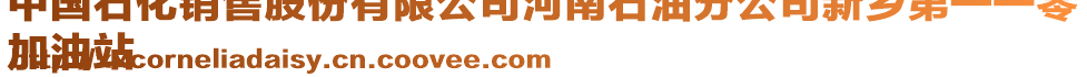 中國(guó)石化銷售股份有限公司河南石油分公司新鄉(xiāng)第一一零
加油站