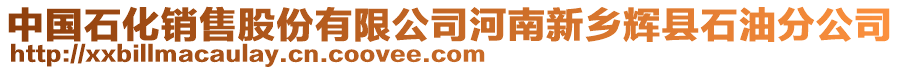 中國(guó)石化銷售股份有限公司河南新鄉(xiāng)輝縣石油分公司