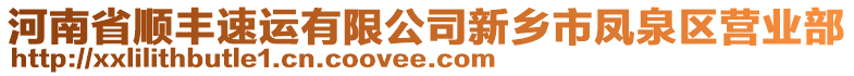 河南省順豐速運(yùn)有限公司新鄉(xiāng)市鳳泉區(qū)營(yíng)業(yè)部