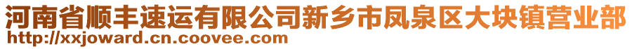 河南省順豐速運(yùn)有限公司新鄉(xiāng)市鳳泉區(qū)大塊鎮(zhèn)營(yíng)業(yè)部