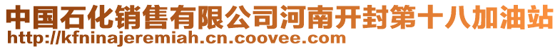 中國石化銷售有限公司河南開封第十八加油站