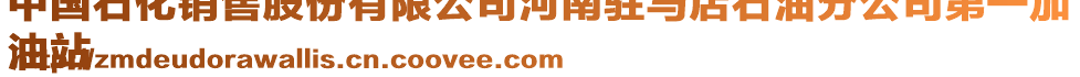 中國石化銷售股份有限公司河南駐馬店石油分公司第一加
油站