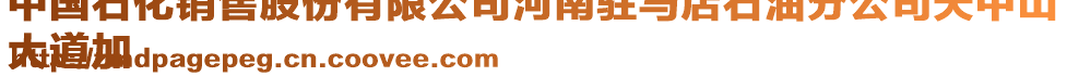 中國石化銷售股份有限公司河南駐馬店石油分公司天中山
大道加