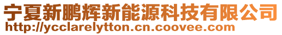 寧夏新鵬輝新能源科技有限公司