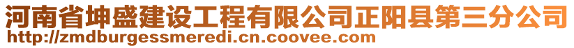 河南省坤盛建設工程有限公司正陽縣第三分公司