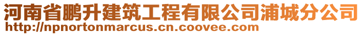 河南省鵬升建筑工程有限公司浦城分公司