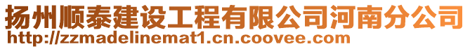 揚州順泰建設工程有限公司河南分公司