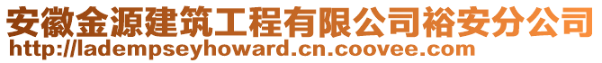 安徽金源建筑工程有限公司裕安分公司