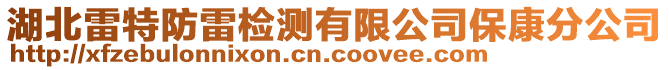 湖北雷特防雷检测有限公司保康分公司