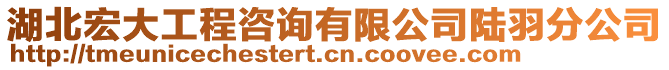 湖北宏大工程咨詢有限公司陸羽分公司