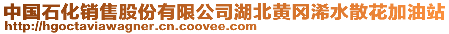 中國石化銷售股份有限公司湖北黃岡浠水散花加油站