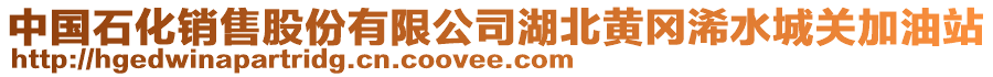 中國(guó)石化銷售股份有限公司湖北黃岡浠水城關(guān)加油站