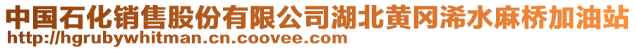 中國(guó)石化銷(xiāo)售股份有限公司湖北黃岡浠水麻橋加油站