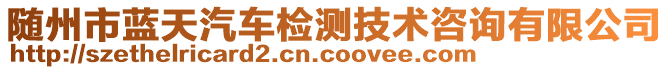 隨州市藍天汽車檢測技術(shù)咨詢有限公司