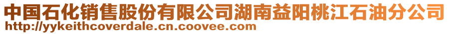 中国石化销售股份有限公司湖南益阳桃江石油分公司