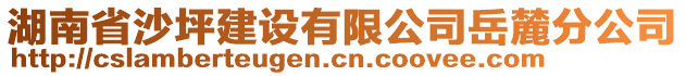 湖南省沙坪建设有限公司岳麓分公司