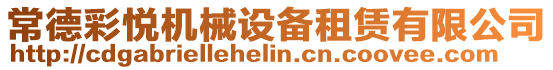 常德彩悅機(jī)械設(shè)備租賃有限公司