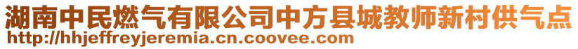 湖南中民燃?xì)庥邢薰局蟹娇h城教師新村供氣點(diǎn)