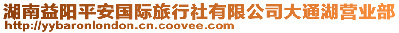 湖南益陽(yáng)平安國(guó)際旅行社有限公司大通湖營(yíng)業(yè)部