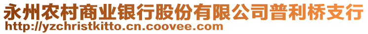 永州農(nóng)村商業(yè)銀行股份有限公司普利橋支行