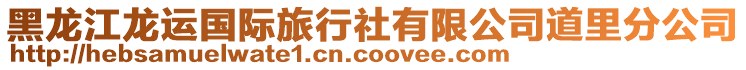 黑龍江龍運(yùn)國(guó)際旅行社有限公司道里分公司