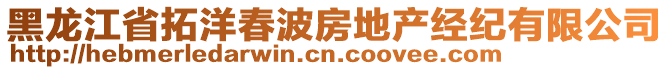 黑龍江省拓洋春波房地產(chǎn)經(jīng)紀(jì)有限公司