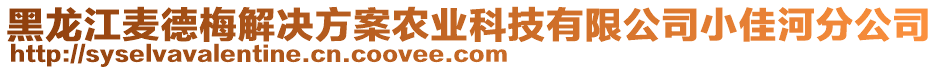 黑龍江麥德梅解決方案農(nóng)業(yè)科技有限公司小佳河分公司