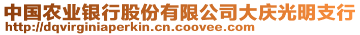 中國農業(yè)銀行股份有限公司大慶光明支行