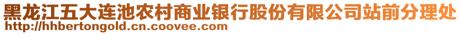 黑龍江五大連池農(nóng)村商業(yè)銀行股份有限公司站前分理處