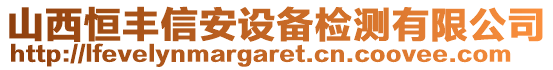 山西恒豐信安設備檢測有限公司