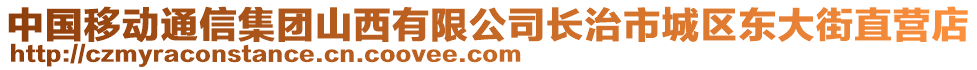 中國移動通信集團山西有限公司長治市城區東大街直營店