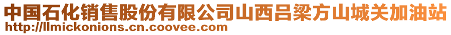 中國(guó)石化銷(xiāo)售股份有限公司山西呂梁方山城關(guān)加油站