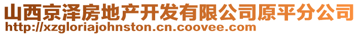 山西京澤房地產(chǎn)開發(fā)有限公司原平分公司