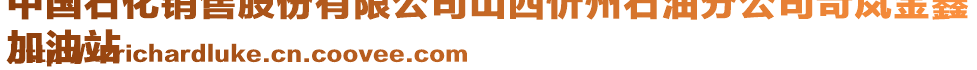 中國(guó)石化銷售股份有限公司山西忻州石油分公司岢嵐金鑫
加油站