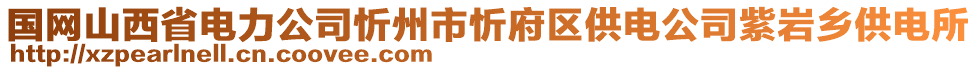 國網山西省電力公司忻州市忻府區(qū)供電公司紫巖鄉(xiāng)供電所