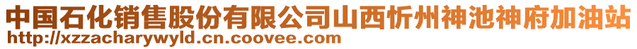 中國石化銷售股份有限公司山西忻州神池神府加油站