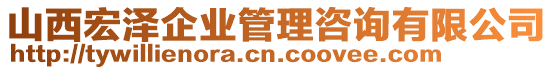 山西宏澤企業(yè)管理咨詢有限公司