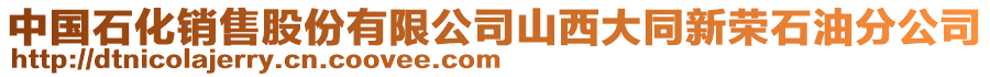 中國(guó)石化銷售股份有限公司山西大同新榮石油分公司